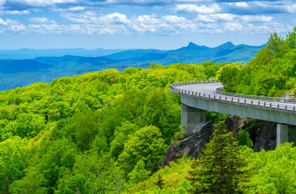 Linn Cove Viaduct along Blue Ridge Parkway, North Carolina