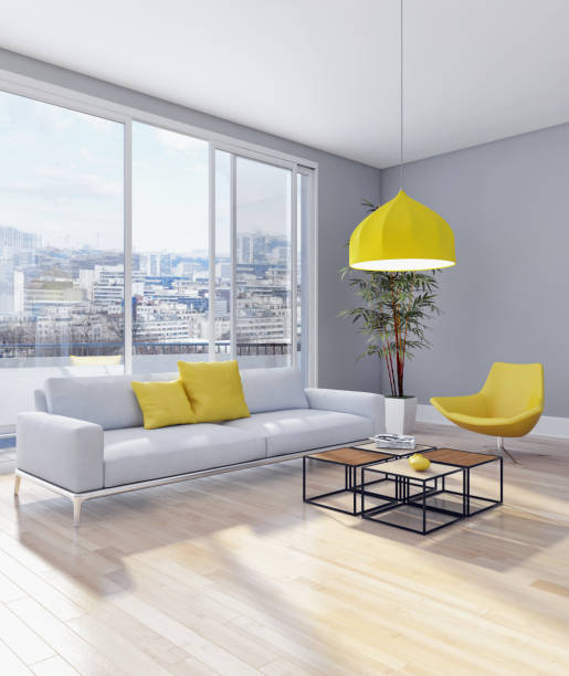 istock Large luxury modern bright interiors Living room mockup illustration 3D rendering image 2157326029