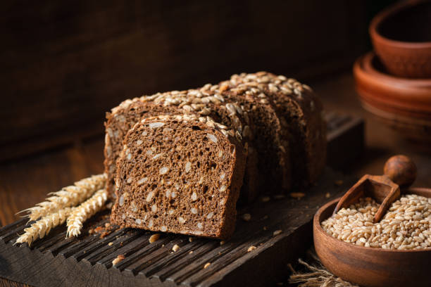 istock Rustic Wholegrain Rye bread with sunflower seeds 2157326375