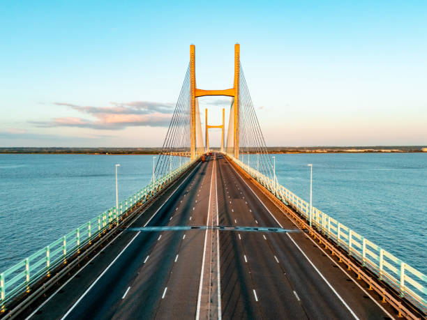istock Sunset over the Second Severn Bridge (Prince of Wales Bridge) providing a vital link for England and Wales. 2157327733