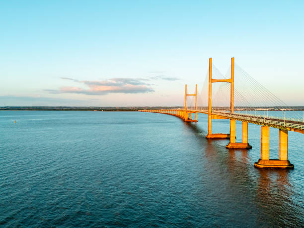 istock Sunset over the Second Severn Bridge (Prince of Wales Bridge) providing a vital link for England and Wales. 2157327810