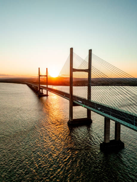istock Sunset over the Second Severn Bridge (Prince of Wales Bridge) providing a vital link for England and Wales. 2157327814