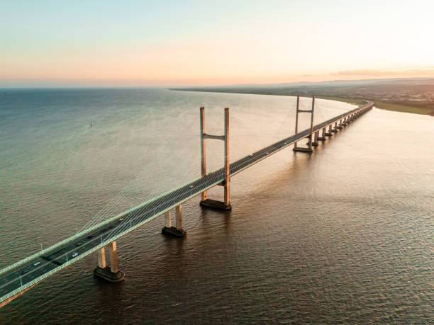 istock Sunset over the Second Severn Bridge (Prince of Wales Bridge) providing a vital link for England and Wales. 2157327859