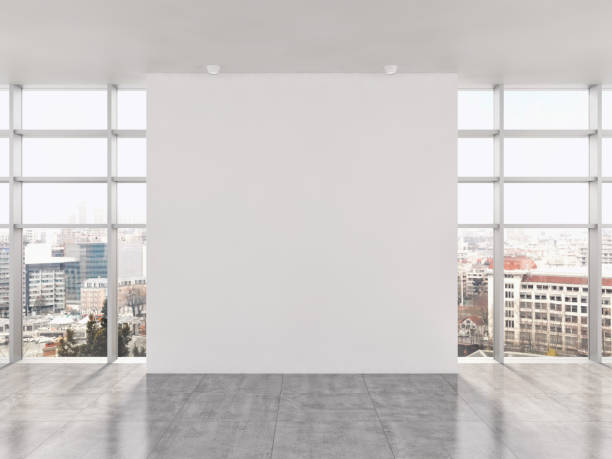istock Large luxury modern bright interiors Living room mockup illustration 3D rendering image 2157330717