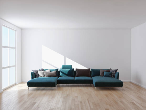 istock Large luxury modern bright interiors Living room mockup illustration 3D rendering image 2157333827