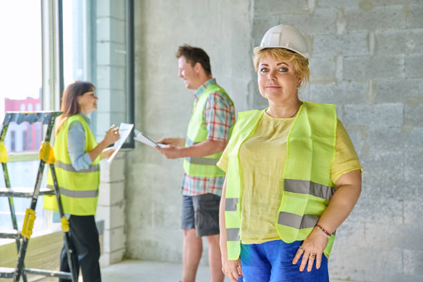 istock Female designer managing finishing decoration looking at camera 2157337898