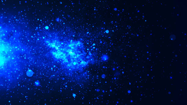 istock Colorful animation of bright particles flying horizontally. Dynamic particles randomly float in slow motion in space. Shimmering sparkling particles. Real colored particles in the air. 3d 2157339277