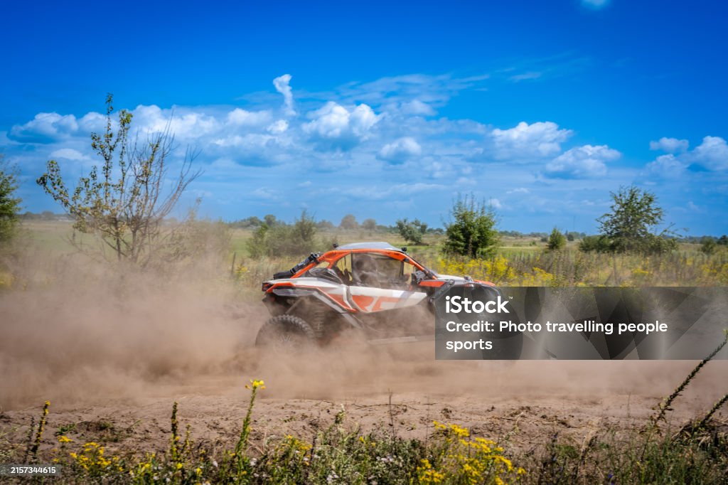 Hard Road Ride Hard Ride Utv On Sandy Road 4x4 Extreme Adrenalin Stock Photo ...
