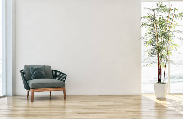 istock Large luxury modern bright interiors Living room mockup illustration 3D rendering image 2157347348