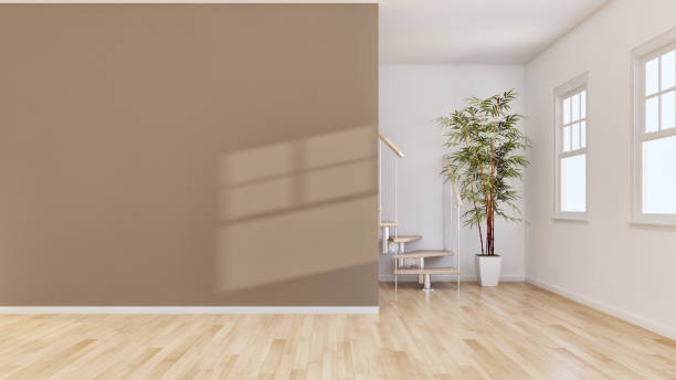 istock Large luxury modern bright interiors Living room mockup illustration 3D rendering image 2157349279