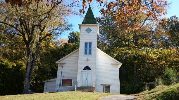 istock Old White Country Church 2157349297