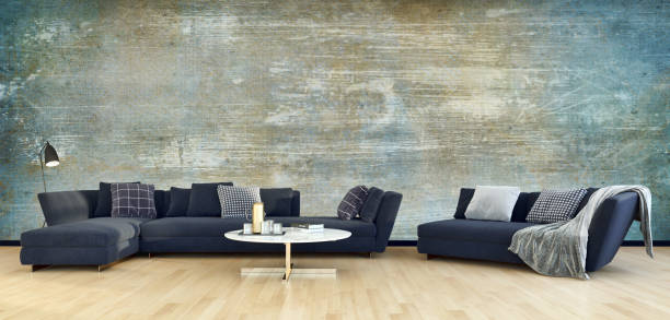 istock Large luxury modern bright interiors Living room mockup illustration 3D rendering image 2157349422