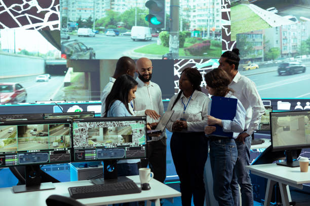 istock Team of diverse operators uniting forces to ensure express shipping 2157355287