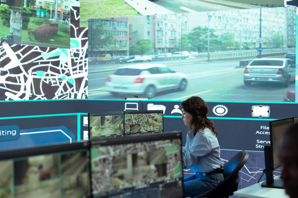 istock Diverse employees working on examining real time surveillance footage 2157357142