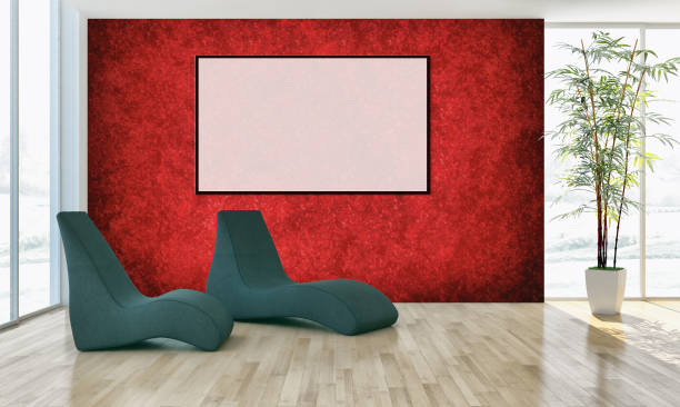 istock Large luxury modern bright interiors Living room mockup illustration 3D rendering image 2157360006