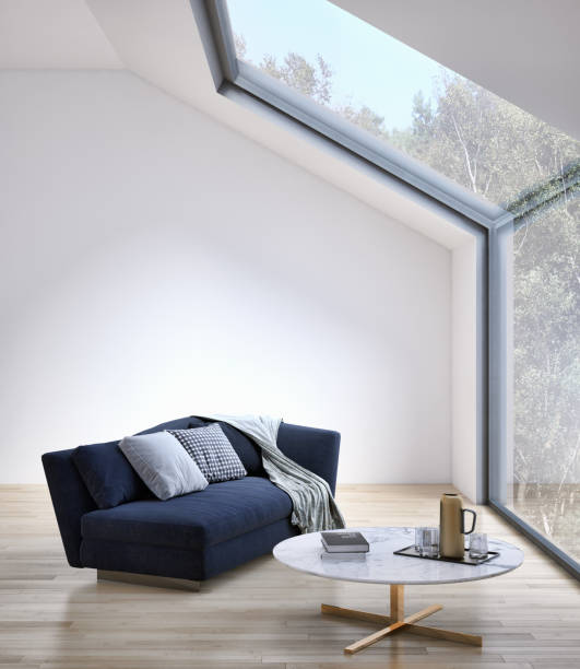 istock Large luxury modern bright interiors Living room mockup illustration 3D rendering image 2157361447