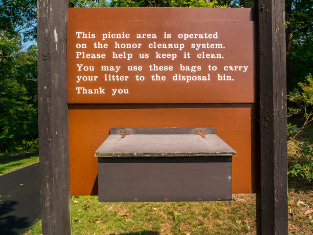 istock Picnic Area Bos With Bags For Trash 2157372849