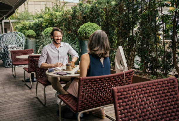 istock Couple having a coffee at the hotel 2157374419