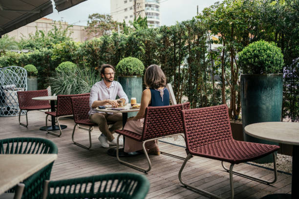 istock Couple having a coffee at the hotel 2157374422