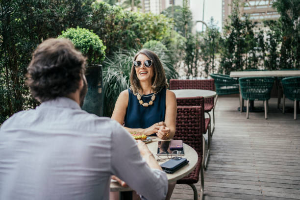 istock Couple having a coffee at the hotel 2157374423