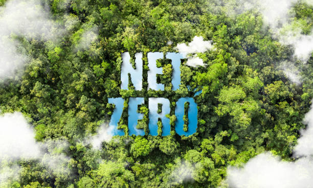 istock The concept of net zero and carbon neutrality Net zero text in a bubble with a forest For the goal of net zero greenhouse gas emissions Long-term climate-neutral strategy 2157374977
