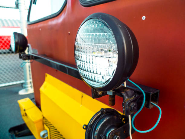 istock Industry Truck Front End Headlights Red And Yellow 2157375876