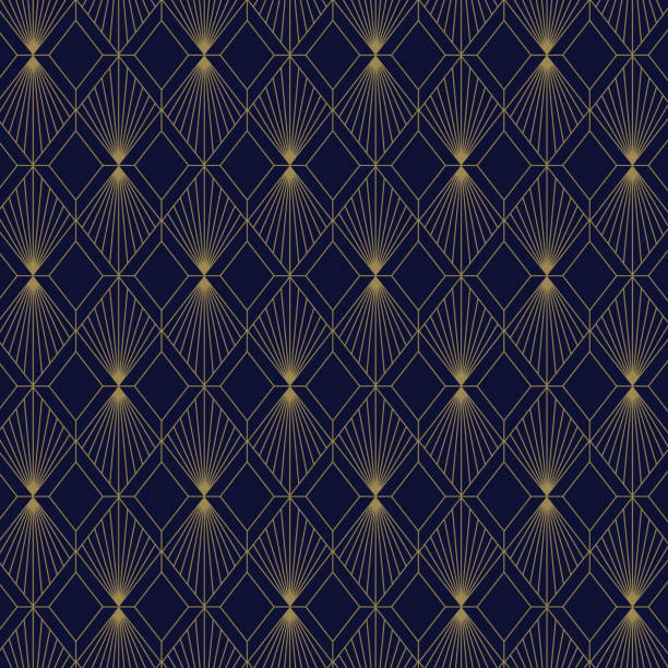 istock Elegant geometric gold pattern background with Art Deco style. This elegant and luxurious design is ideal for upscale projects and decor. 2157377915