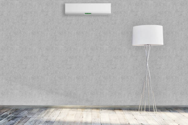 istock modern bright interiors room with air conditioning and remote control illustration 3D rendering 2157379716