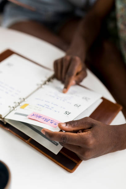 istock Black woman looking at her weekly planner 2157380259