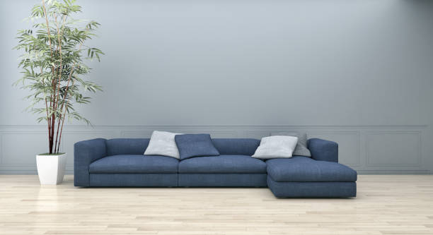 istock Large luxury modern bright interiors Living room mockup illustration 3D rendering image 2157380311