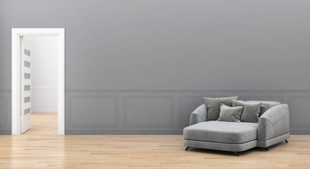istock Large luxury modern bright interiors Living room mockup illustration 3D rendering image 2157380355