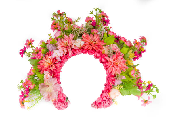 istock Hair accessory with flowers on white background 2157381690
