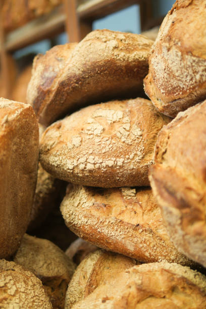 istock Bread baguettes in a basket in the baking shop 2157384403