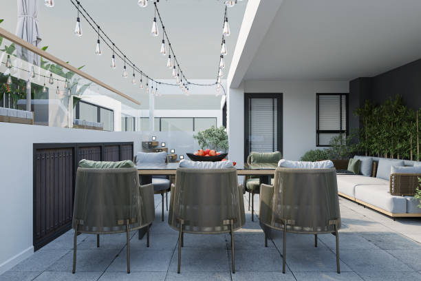 istock Outdoor perfection in a Smart Home rooftop with automated features 2157387110