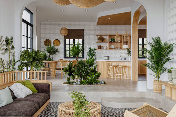 istock minimalist modern interior design huge bright apartment with an open plan in Scandinavian style in white 2157387221
