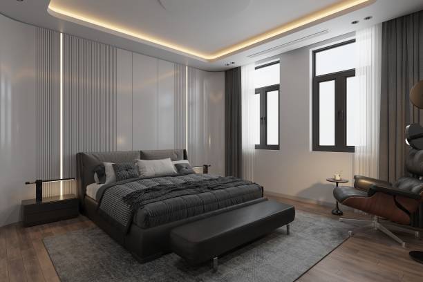 istock interior of a bedroom with double bed 2157387274