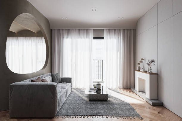istock aesthetic living room in a studio apartment 2157387445