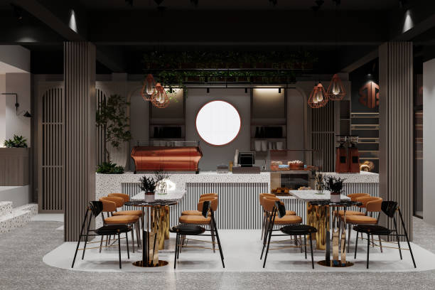 istock A busy restaurant with a bustling atmosphere and plenty of seating options 2157387556