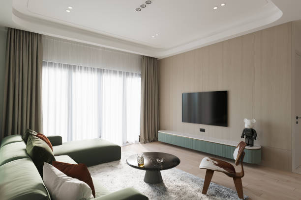 istock Modern Comfortable Interior minimalist living room 2157387805