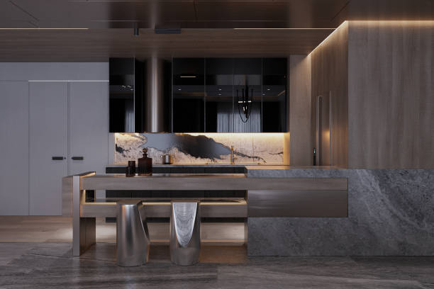 istock A designer kitchen with a marble backsplash and custom cabinetry 2157388305