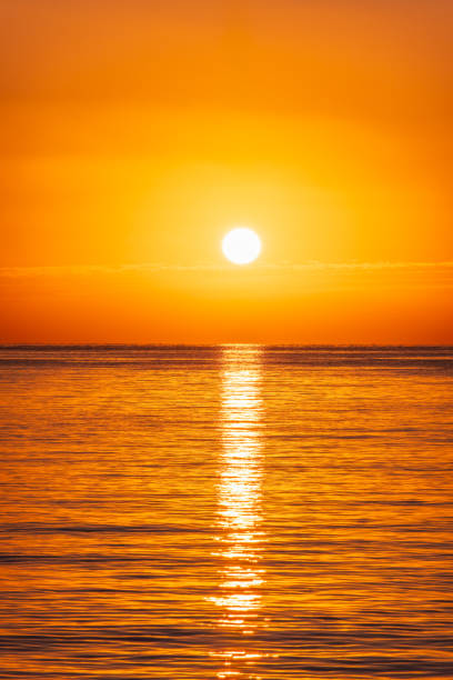 istock Beautiful red and orange sunrise over the sea. 2157388529