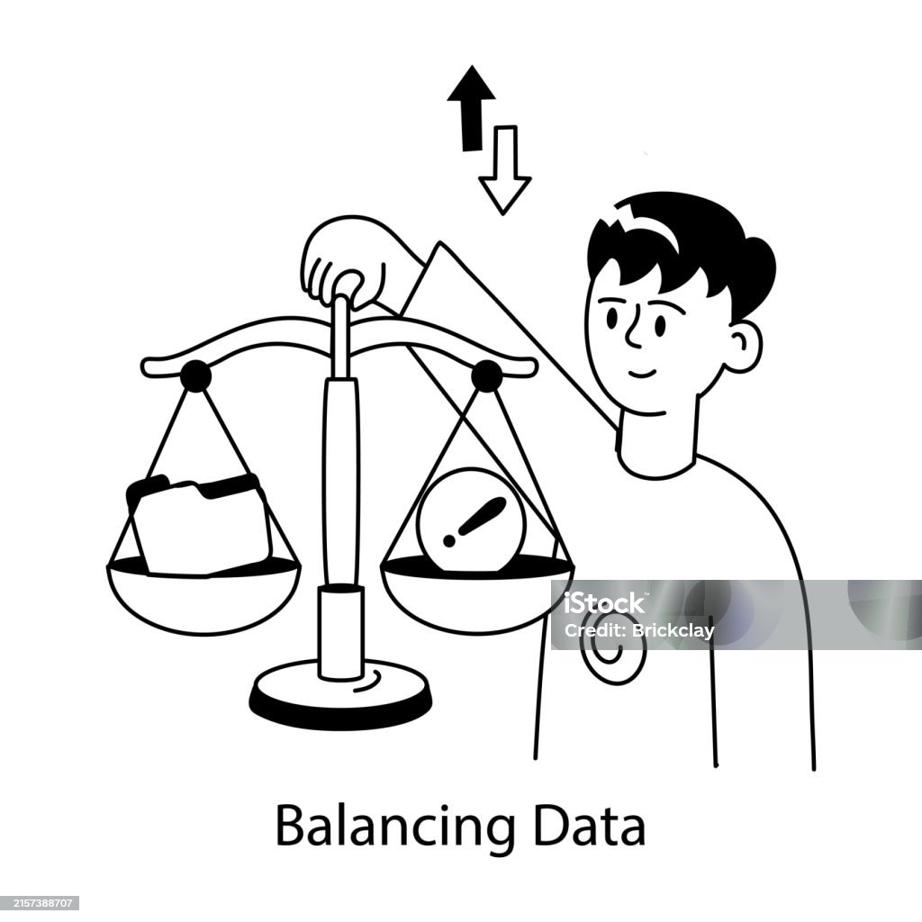 Balancing Data Stock Illustration - Download Image Now - Balance ...