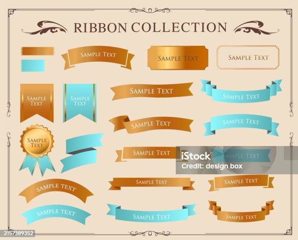 Rustic Ribbon Frame Background Ribbon Decoration Design Set And Antique Borders And Frames Design ...