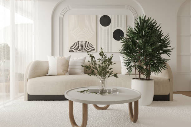 istock Modern sophisticated living room interior design with elegant color palette 2157389823
