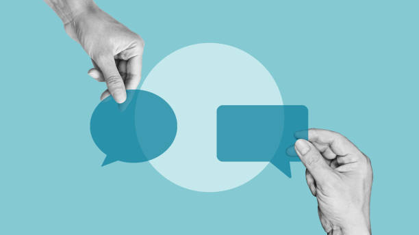 istock Two opinions Dialogue, contact and conversational exchange between two individuals 2157390363