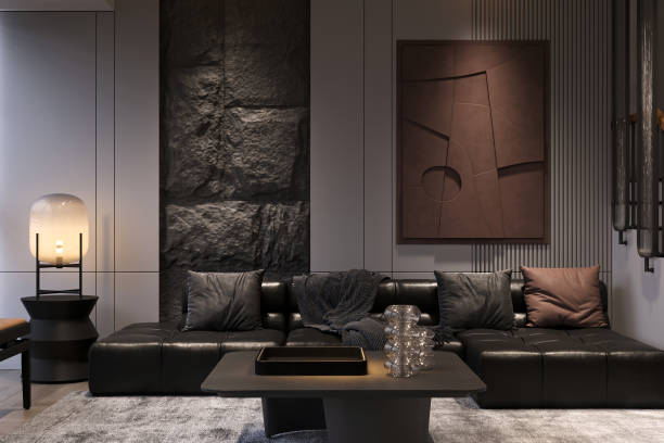 istock Modern Luxury Aesthetics Style Living Room in Gray Tone 2157390433
