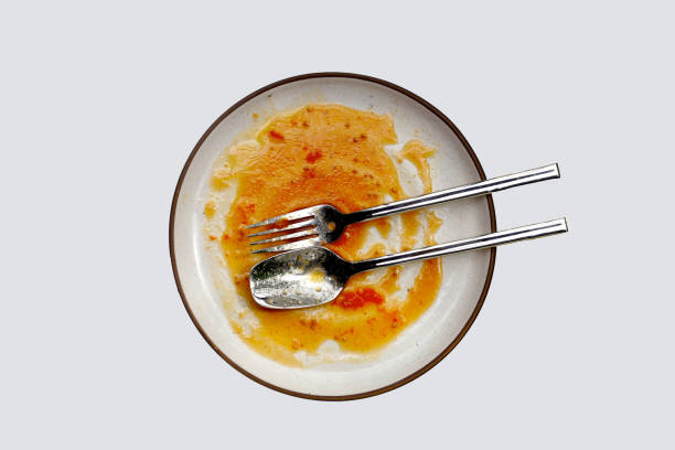 istock Dirty dish, cleaning cooking utensils concept 2157393573