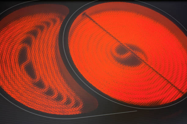 Close up of a hot hotplate