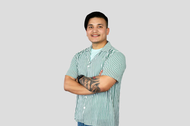 istock Asian Young Student Entrepreneur Giving Expressions and Making Gestures with Happy face Pointing 2157394775