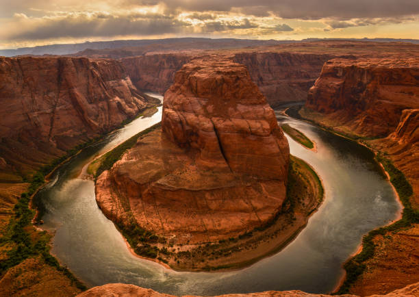 Horseshoe Bend at sunset. Page. Arizona.